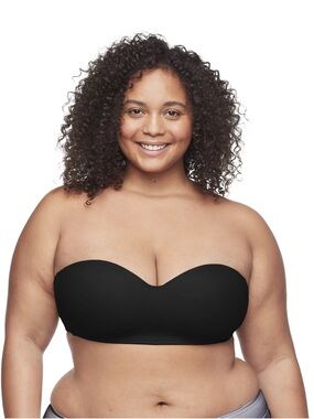 NWT Warner’s XL Wireless Black Strapless Bra